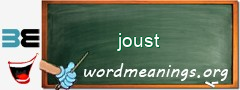 WordMeaning blackboard for joust